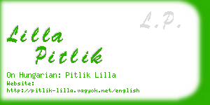 lilla pitlik business card